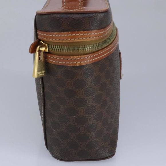 CELINE Macadam Canvas Hand Bag PVC Leather Brown Auth ar12788 - Picture 3 of 16